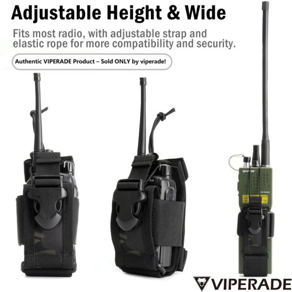 Viperade CHA1 Radio Pouch Black MOLLE Compatible