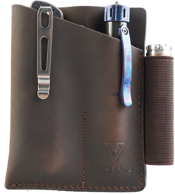 Viperade PJ12 EDC Pocket Organizer Brown Leather