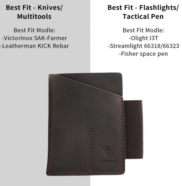 Viperade PJ12 EDC Pocket Organizer Brown Leather