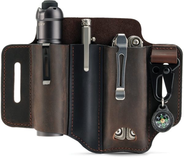 Viperade PJ29 Multi Tool Belt Sheath Brown Leather