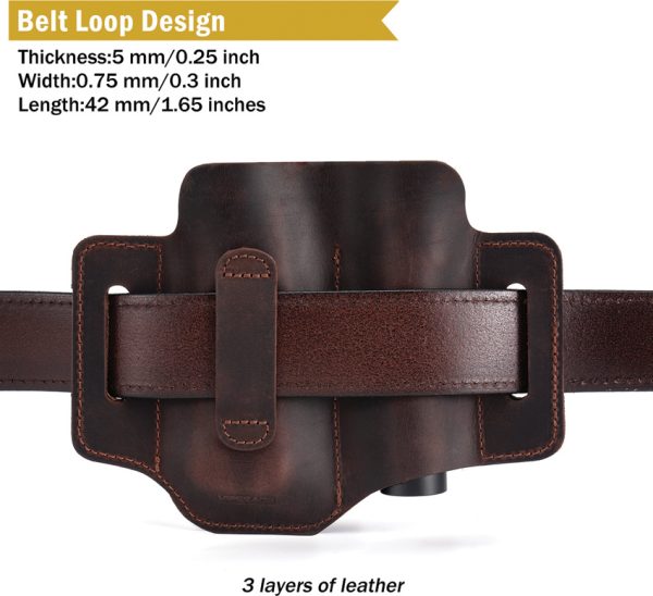 Viperade PL3 Multi Tool Belt Sheath Dark Brown Leather