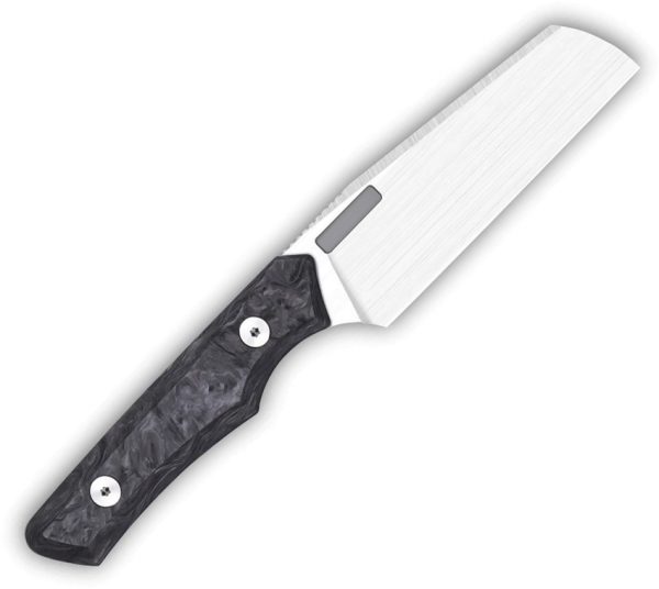 Vero Engineering Axon Fixed Blade Knife 4" M390 Marbled Carbon Fiber