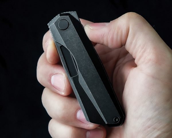 Vero Engineering Neuron Double Detent Folding Knife Black Stonewash M390