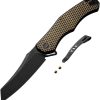 Viking Tactics RekkeR Framelock Gold Folding Knife CPM-20CV 3.63"