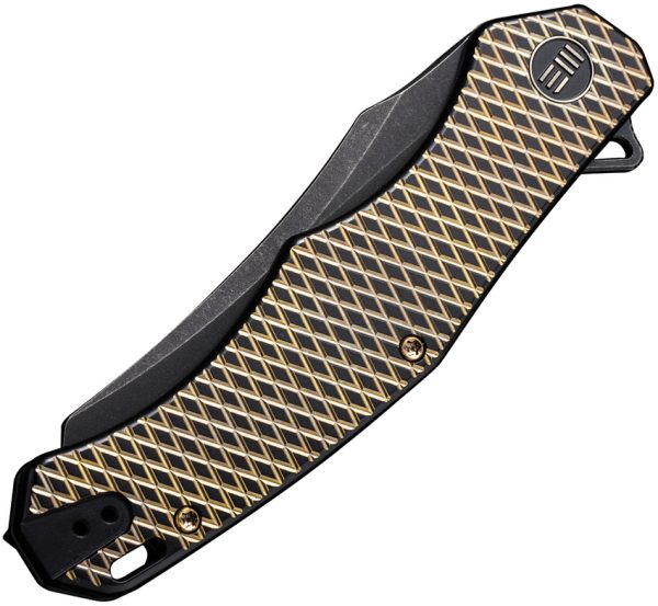 Viking Tactics RekkeR Framelock Gold Folding Knife CPM-20CV 3.63"