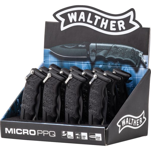 Walther Micro PPQ Linerlock Folding Knife 1.75" 440C Black