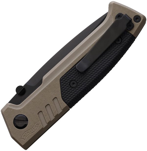 Walther PDP Linerlock Tanto 3.5" D2 FDE Folding Knife