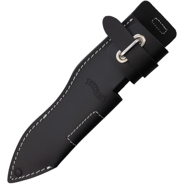 Walther P38 Fixed Blade Knife 5.25" Black Coated 440C w/ Sheath