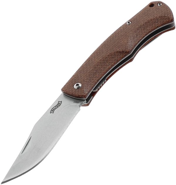 Walther CTK 1 Linerlock Folding Knife Brown Micarta 3"
