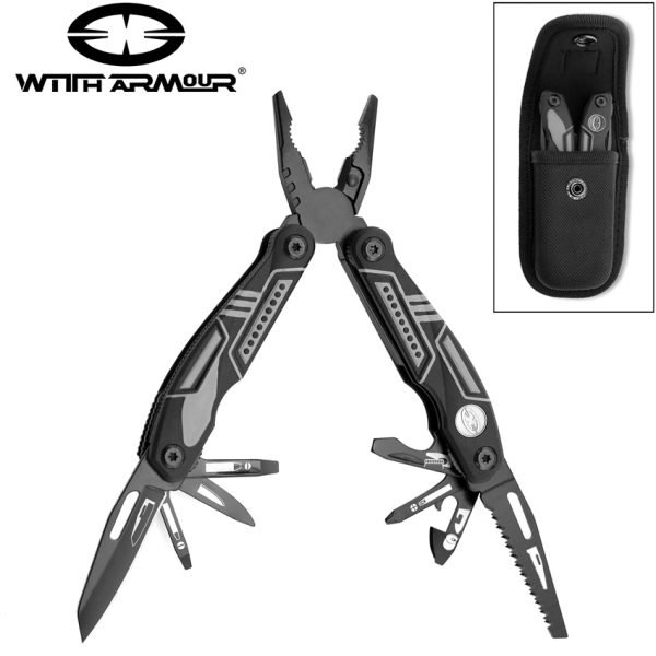 WithArmour Ranger Multi Tool 4" Closed Black Stainless with Sheath