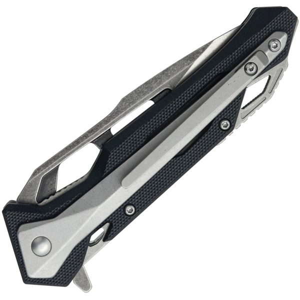 WithArmour Fin Linerlock Folding Knife 3.5" D2 Black G10
