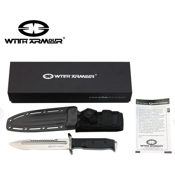 WithArmour Expendable Fixed Blade Knife 6.5" D2 Black G10
