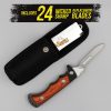 Wiebe Knives Vixen Linerlock Folding Scalpel 4.5" w/ 24 Blades & Sheath