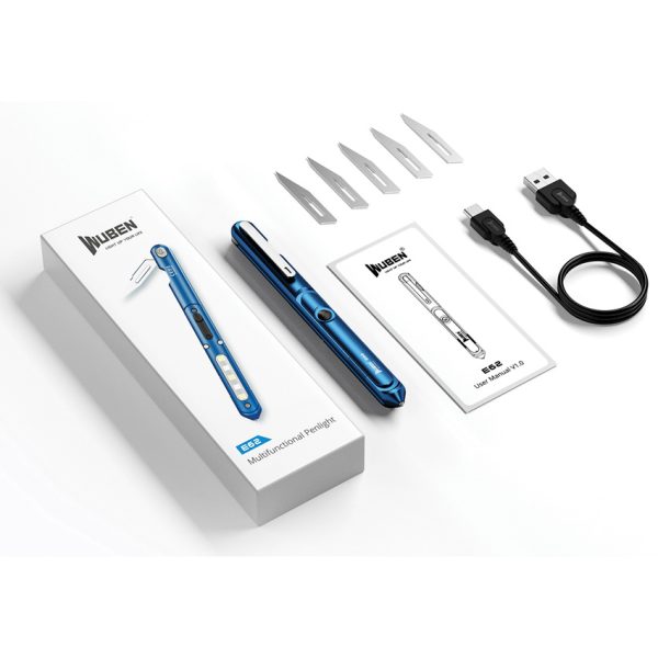 WUBEN E62 Multifunction Penlight with Folding Blade and Glassbreaker