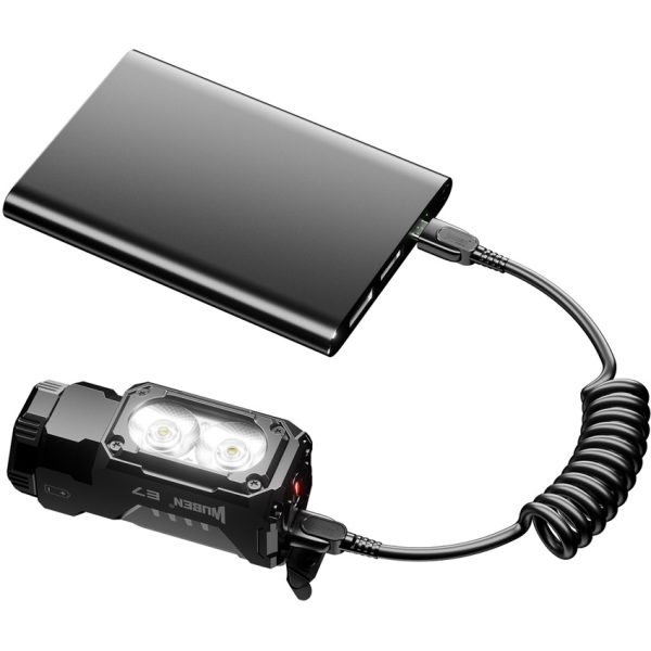 WUBEN E7 Mini Flashlight Rechargeable Black