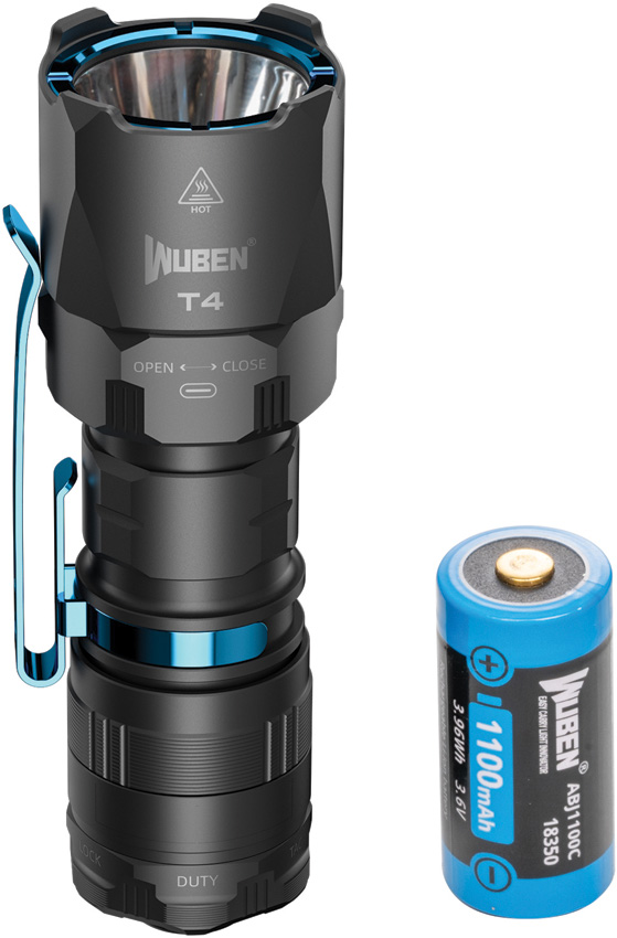 WUBEN T4 Tactical Flashlight 850 Lumens Rechargeable Black