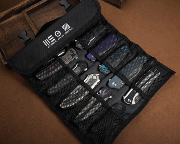 We Knife Co Ltd Black Nylon Knife Roll Holds 10 Folding Knives