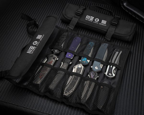 We Knife Co Ltd Black Nylon Knife Roll Holds 10 Folding Knives