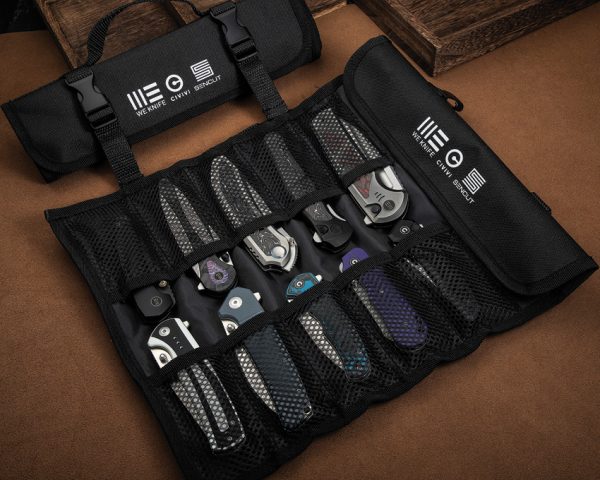 We Knife Co Ltd Black Nylon Knife Roll Holds 10 Folding Knives