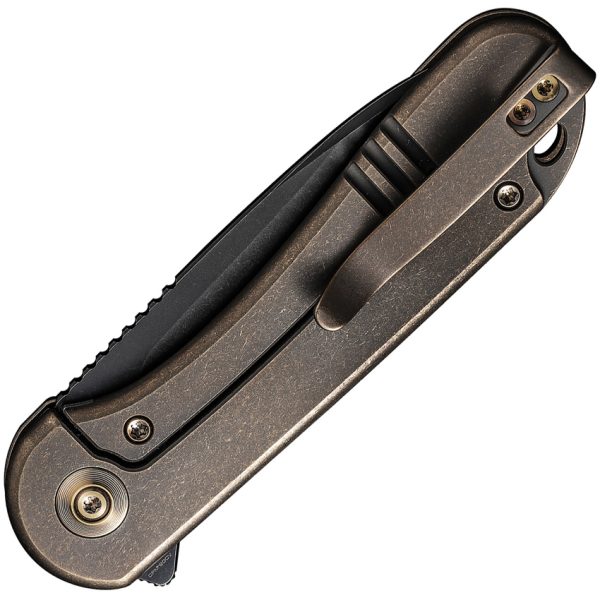 We Knife Co Ltd Elementum Framelock 3" CPM-20CV Bronze Titanium Folding Knife