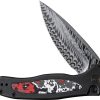 We Knife Co Ltd Kitefin Button Lock Folding Knife Damasteel Nebula
