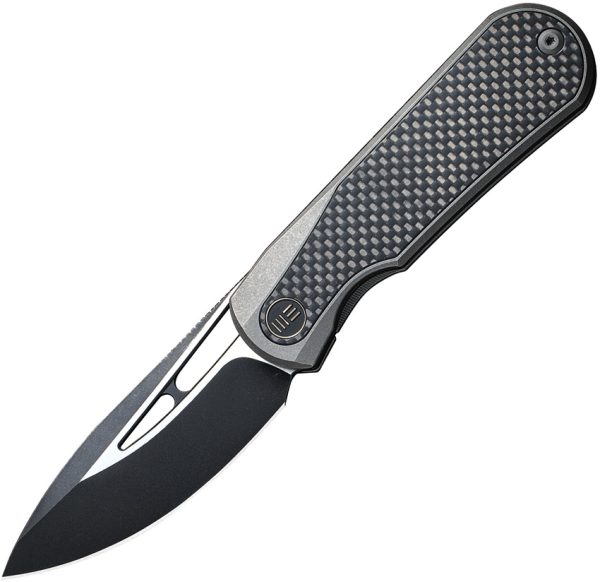 We Knife Co Ltd Baloo Mystery Box Folding Knife 3.25" CPM-20CV Gray Titanium Twill Carbon Fiber