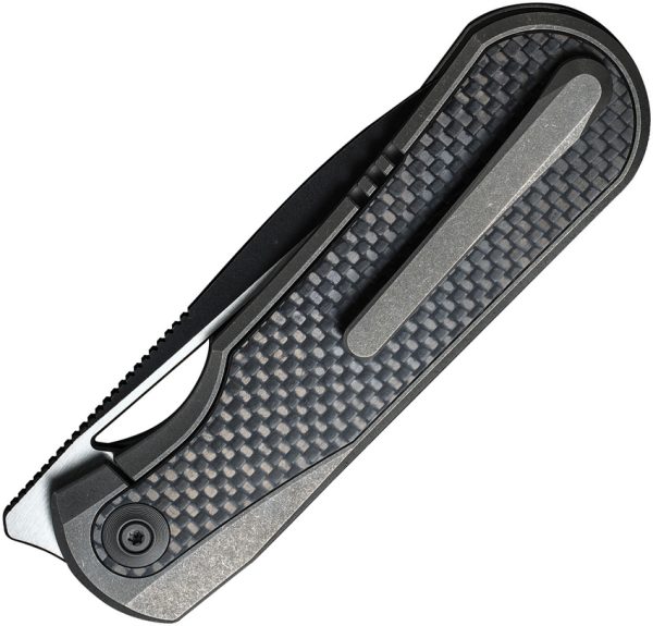 We Knife Co Ltd Baloo Mystery Box Folding Knife 3.25" CPM-20CV Gray Titanium Twill Carbon Fiber