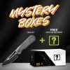 We Knife Co Ltd Baloo Mystery Box Folding Knife 3.25" CPM-20CV Gray Titanium Twill Carbon Fiber
