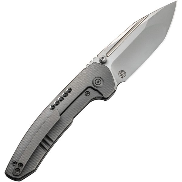 We Knife Co Ltd Trogon Framelock Gray Folding Knife 3.25" CPM-20CV Tanto