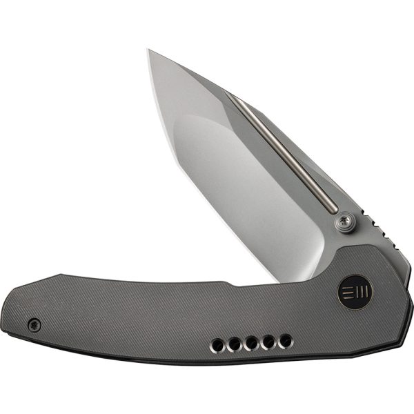 We Knife Co Ltd Trogon Framelock Gray Folding Knife 3.25" CPM-20CV Tanto