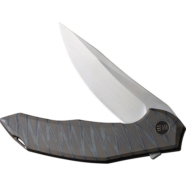 We Knife Co Ltd Merata Framelock Tiger Ti Folding Knife 3.75" CPM-20CV