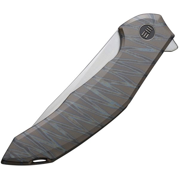 We Knife Co Ltd Merata Framelock Tiger Ti Folding Knife 3.75" CPM-20CV