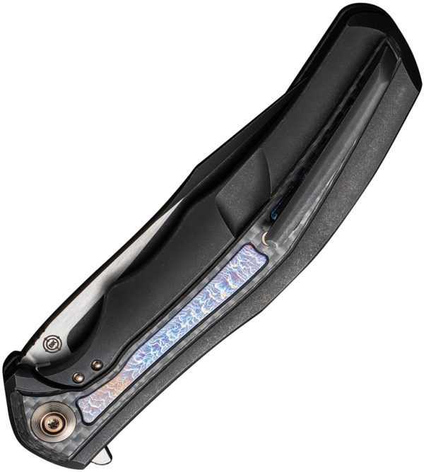 We Knife Co Ltd Zonda Framelock Flame 4" Black Folding Knife