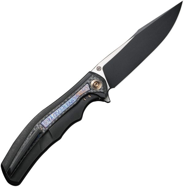 We Knife Co Ltd Zonda Framelock Flame 4" Black Folding Knife