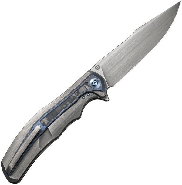 We Knife Co Ltd Zonda Framelock 4" CPM-20CV Marble CF Folding Knife