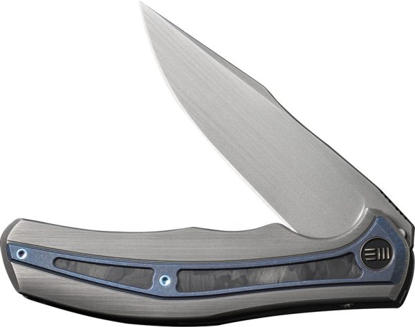 We Knife Co Ltd Zonda Framelock 4" CPM-20CV Marble CF Folding Knife