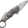 We Knife Co Ltd Yardbird Button Lock Folding Knife 2.38" CPM-20CV Titanium