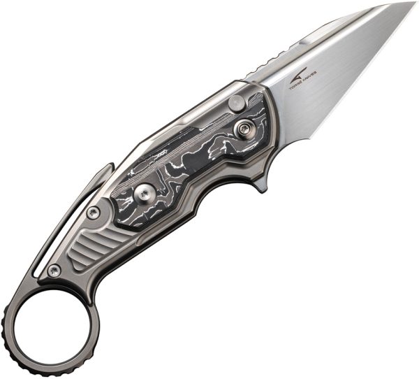 We Knife Co Ltd Yardbird Button Lock Folding Knife 2.38" CPM-20CV Titanium