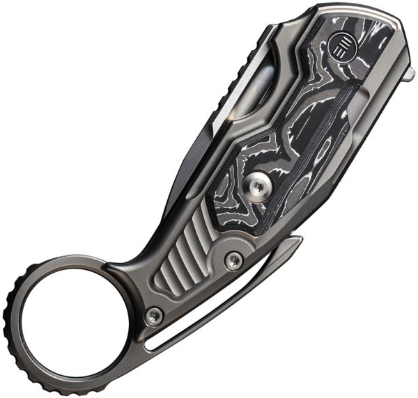 We Knife Co Ltd Yardbird Button Lock Folding Knife 2.38" CPM-20CV Titanium