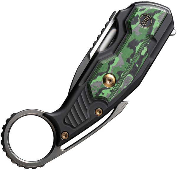 We Knife Co Ltd Yardbird Button Lock Folding Knife 2.38" CPM-20CV Black