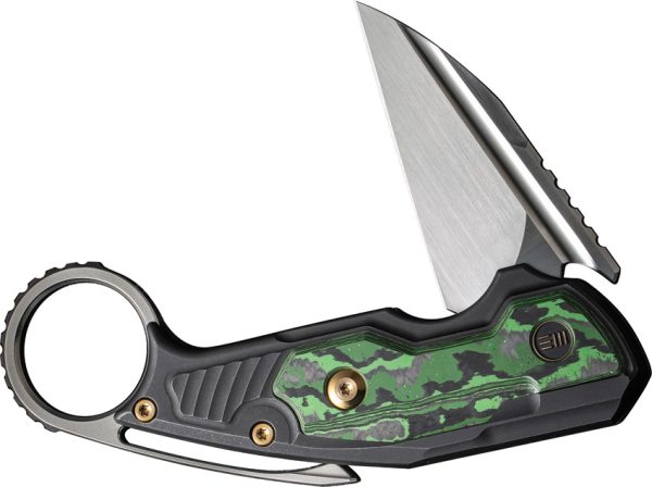 We Knife Co Ltd Yardbird Button Lock Folding Knife 2.38" CPM-20CV Black