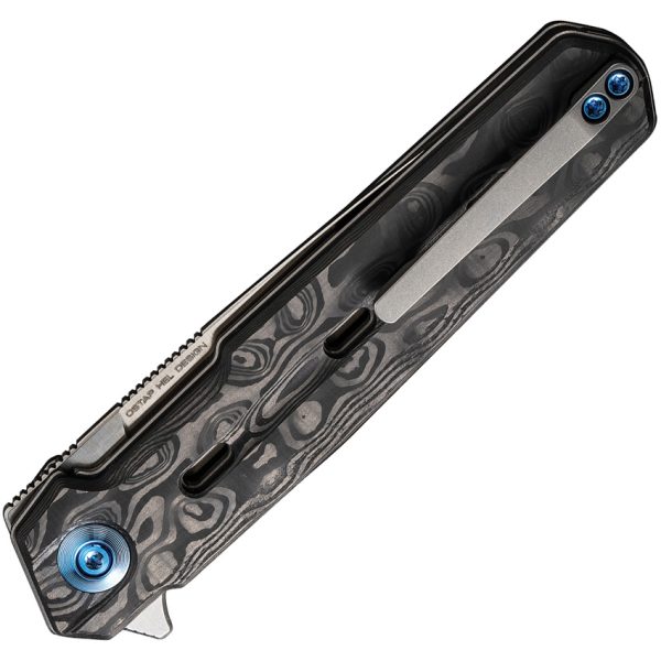 We Knife Co Ltd Navo Linerlock Folding Knife 3.25" CPM-20CV Rose Carbon Fiber