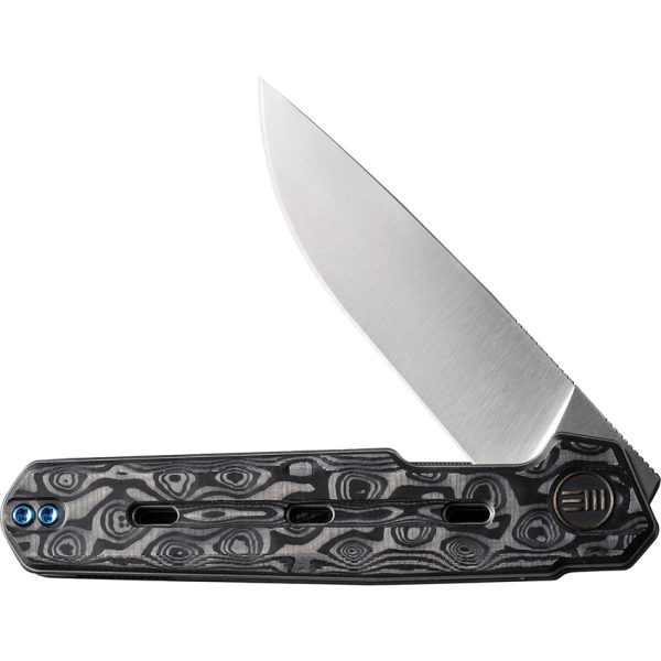 We Knife Co Ltd Navo Linerlock Folding Knife 3.25" CPM-20CV Rose Carbon Fiber