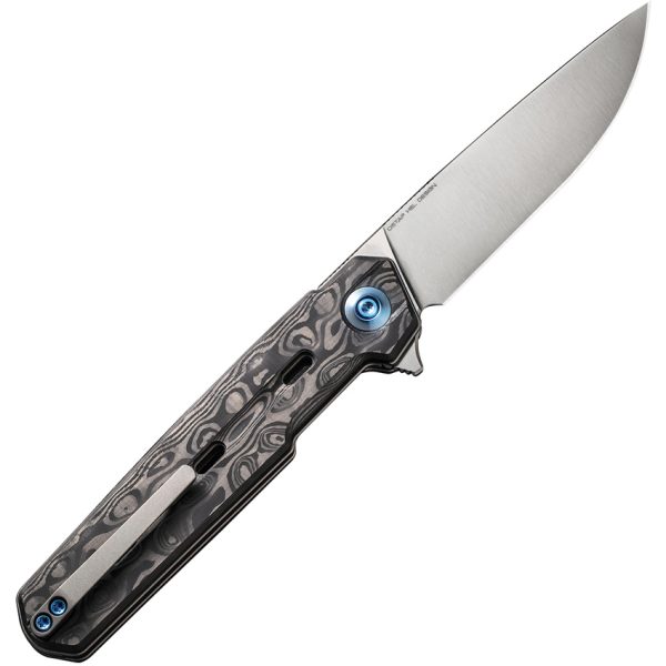 We Knife Co Ltd Navo Linerlock Folding Knife 3.25" CPM-20CV Rose Carbon Fiber