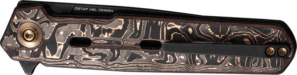 We Knife Co Ltd Navo Linerlock Folding Knife 3.25" CPM-20CV Copper Foil