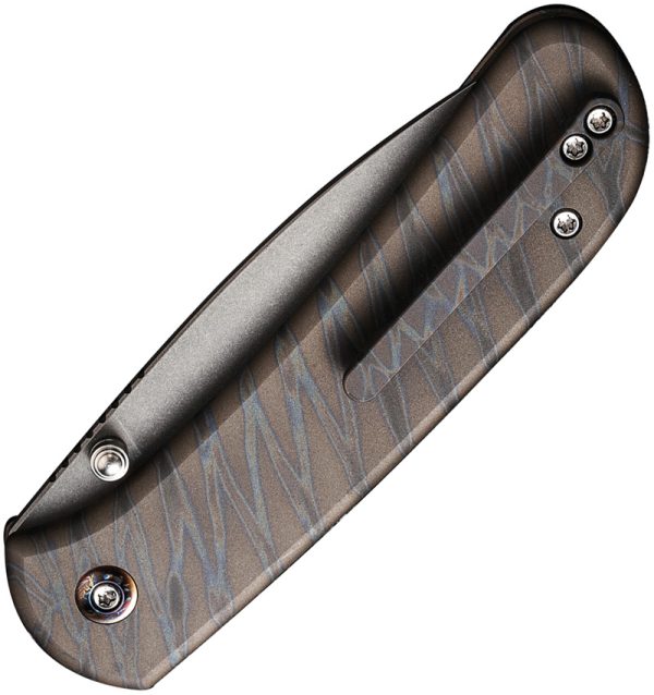 We Knife Co Ltd Qubit Button Lock Folding Knife 3.25" CPM-20CV Flame