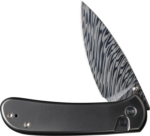 We Knife Co Ltd Qubit Button Lock Damasteel Folding Knife 3.25"