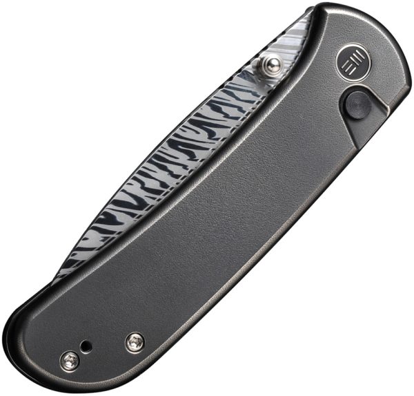 We Knife Co Ltd Qubit Button Lock Damasteel Folding Knife 3.25"