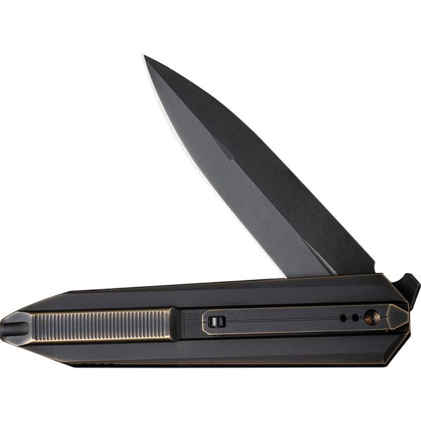We Knife Co Ltd Diatomic Framelock Folding Knife CPM-20CV 3.75in Black Stonewash