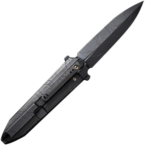 We Knife Co Ltd Diatomic Framelock Black Folding Knife CPM-20CV 3.75"